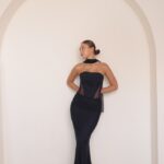 שמלת ערב מקסי ליס כחול נייבי 2