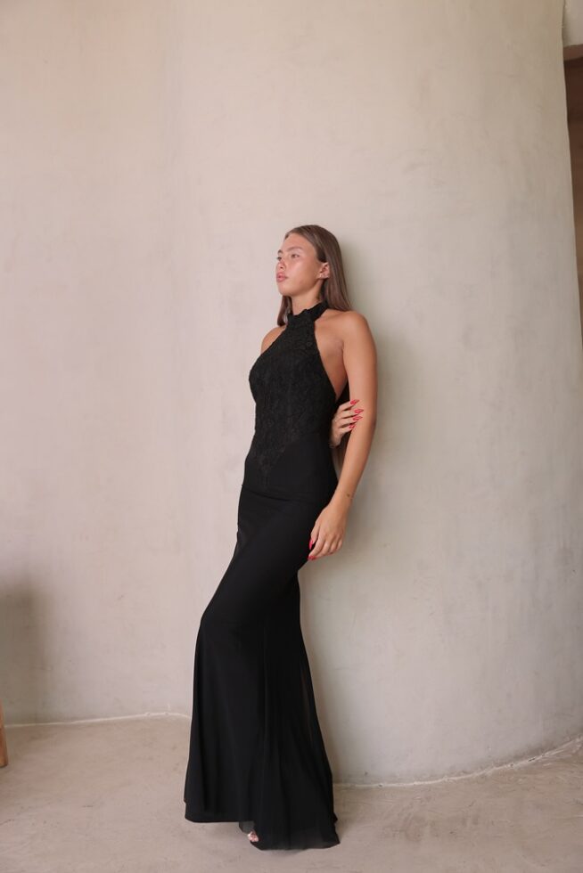 שמלת ערב מקסי סופיה שחור שחור