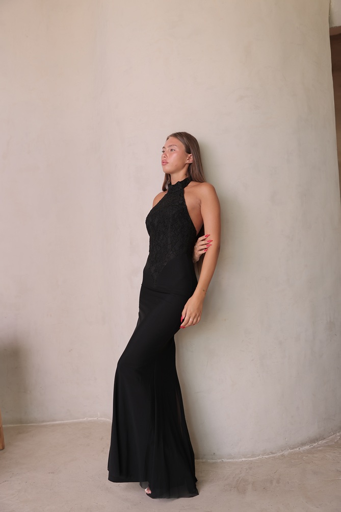 שמלת ערב מקסי סופיה שחור שחור