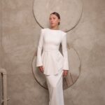 שמלת ערב מקסי צנועה תמרה לבן 3