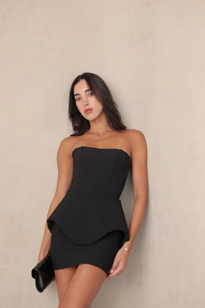 שמלת ערב מיני בל שחור4