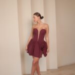 שמלת ערב מיני דדי בורדו 2 שמלת ערב מיני דדי בורדו 2