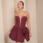 שמלת ערב מיני דדי בורדו 5 שמלת ערב מיני דדי בורדו 5