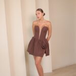 שמלת ערב מיני דדי חום 4