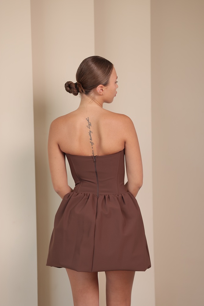 שמלת ערב מיני דדי חום 5