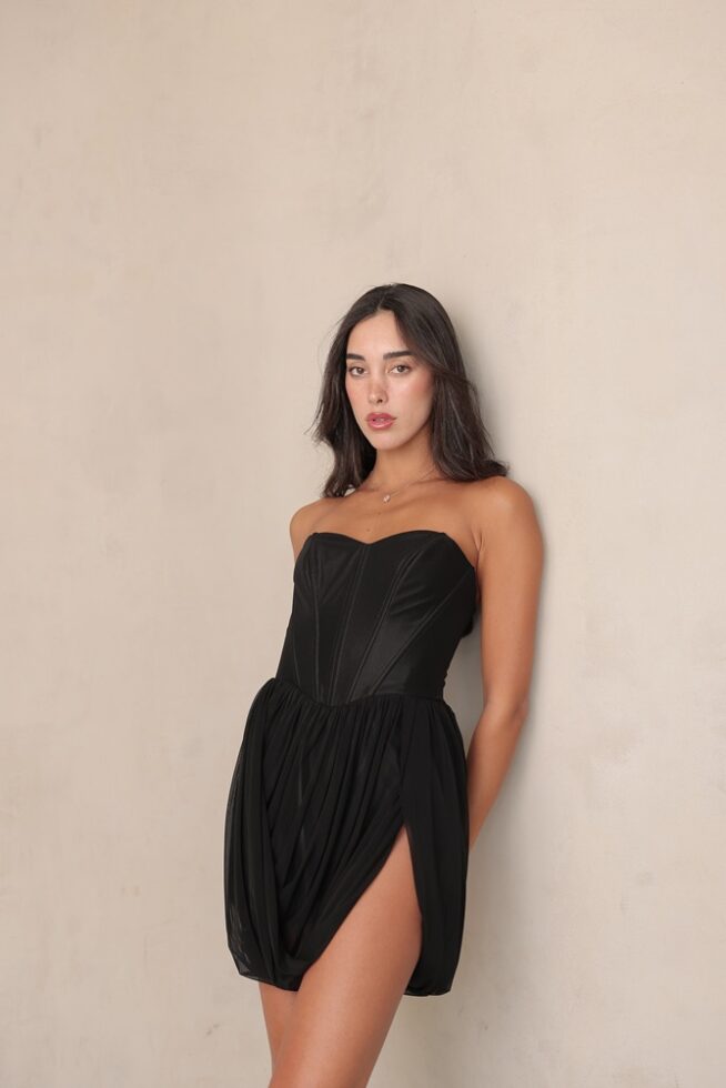 שמלת ערב מיני נוימן שחור 1