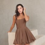 שמלת ערב מיני שוגר חום