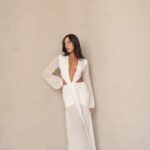 שמלת ערב מקסי סלין לבן 3