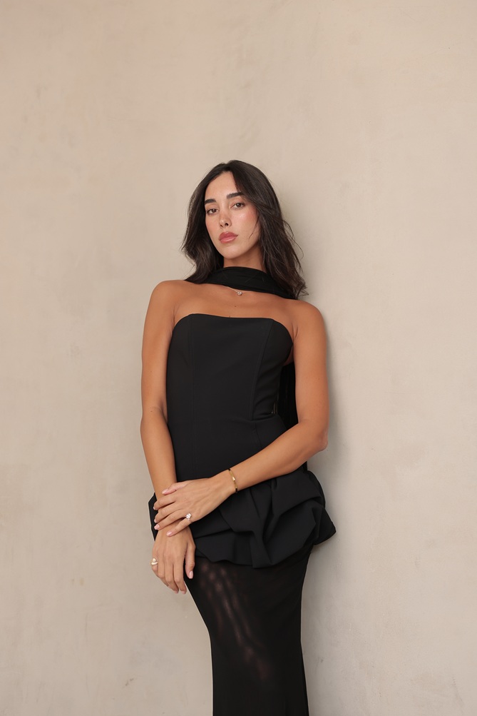 שמלת ערב מקסי תיאה שחור 3 שמלת ערב מקסי תיאה שחור 3