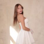 שמלת ערב מיני גרייס לבן לבן 2