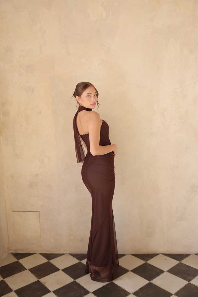 שמלת ערב מקס טיי חום 1