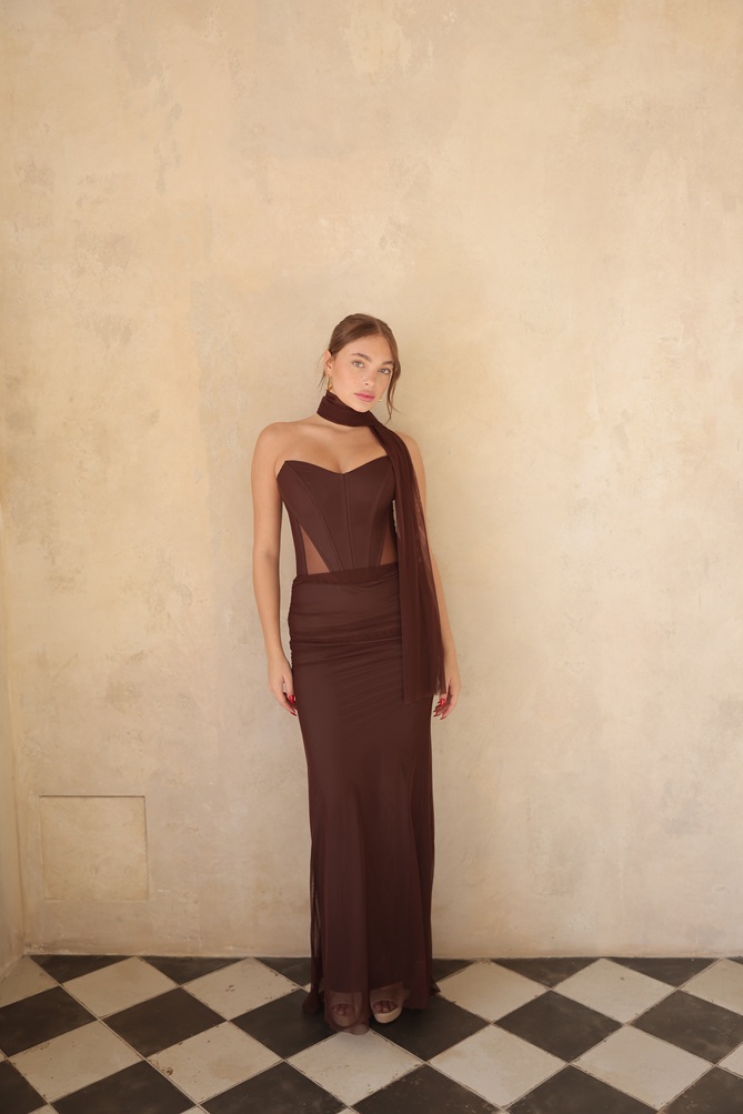 שמלת ערב מקס טיי חום 2