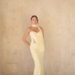 שמלת ערב מקס טיי צהוב בננה