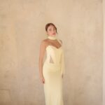 שמלת ערב מקס טיי צהוב בננה 3