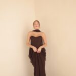 שמלת ערב מקסי אינפינטי חום 1