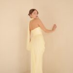 שמלת ערב מקסי אינפינטי צהוב 1