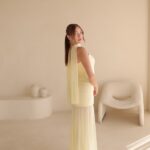 שמלת ערב מקסי אמרה צהוב 3