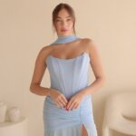 שמלת ערב מקסי אמרה תכלת 3