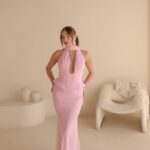 שמלת ערב מקסי לומיר ורוד 3 שמלת ערב מקסי לומיר ורוד 3