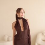 שמלת ערב מקסי לומיר חום 3