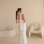 שמלת ערב מקסי לומיר לבן 1 שמלת ערב מקסי לומיר לבן 1