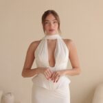 שמלת ערב מקסי לומיר לבן 2 שמלת ערב מקסי לומיר לבן 2