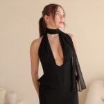 שמלת ערב מקסי לומיר שחור 1