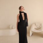 שמלת ערב מקסי לומיר שחור 2