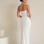 שמלת ערב מקסי נאורה לבן 1 שמלת ערב מקסי נאורה לבן 1