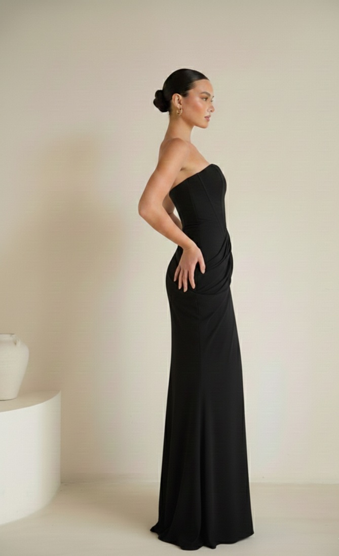 שמלת ערב מקסי נאורה שחור