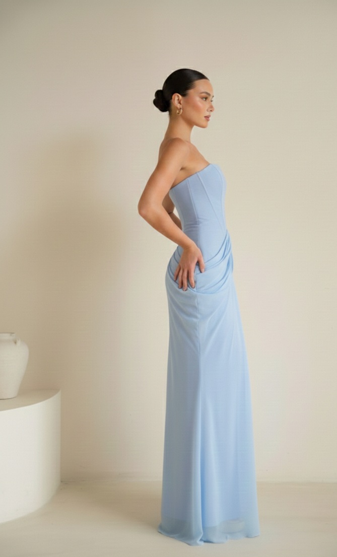 שמלת ערב מקסי נאורה תכלת 2