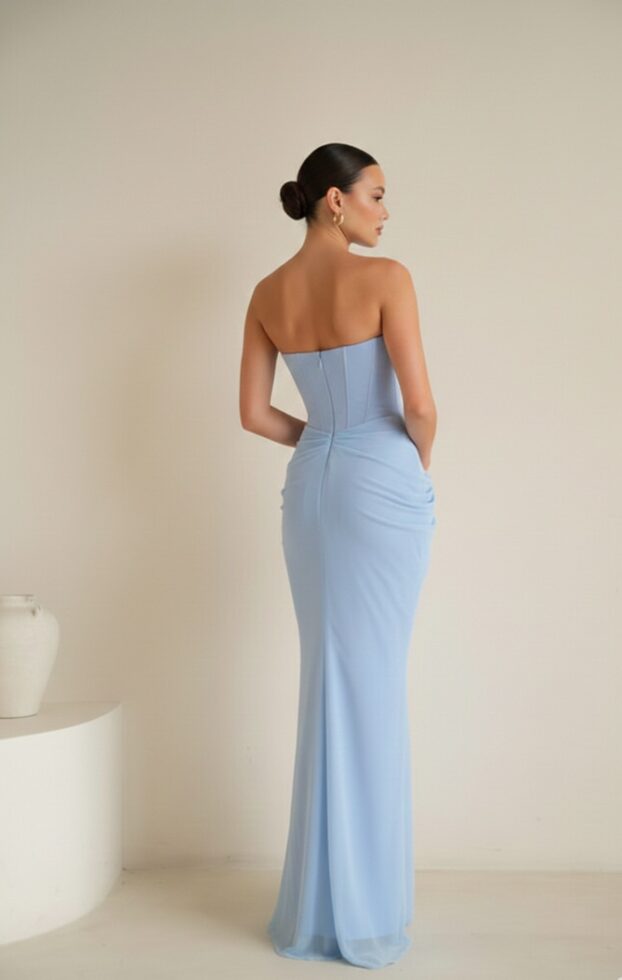 שמלת ערב מקסי נאורה תכלת