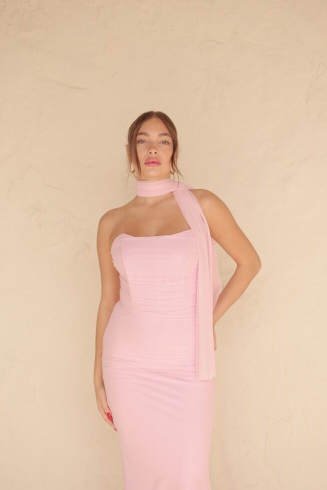 שמלת ערב מקסי נוארה ורוד 3