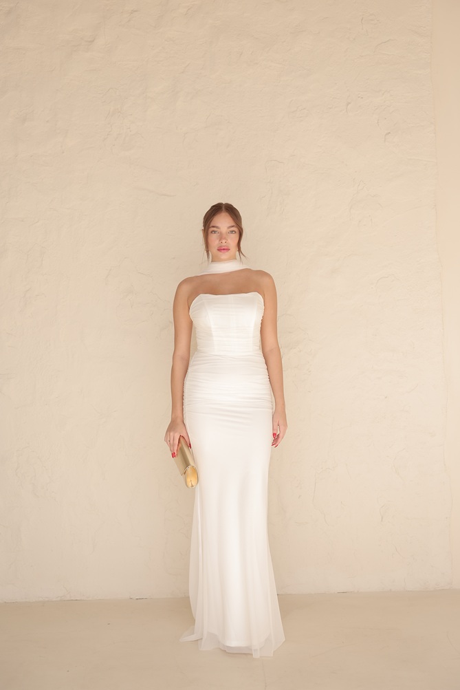 שמלת ערב מקסי נוארה לבן 4 שמלת ערב מקסי נוארה לבן 4