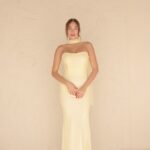 שמלת ערב מקסי נוארה צהוב 3