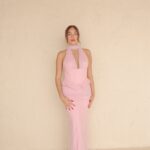 שמלת ערב מקסי ניסאן ורוד 2