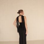 שמלת ערב מקסי ניסאן שחור 1