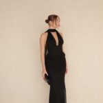 שמלת ערב מקסי ניסאן שחור 3