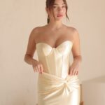 שמלת ערב מקסי עמנואל צהוב